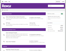 Tablet Screenshot of forums.roku.com